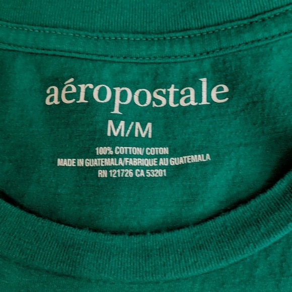 Aeropostale T-shirt Green White Sparkly Medium - Picture 6 of 7